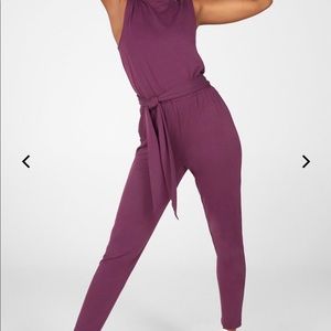 Fabletics Carli Jumpsuit, Small, in dark eggplant.